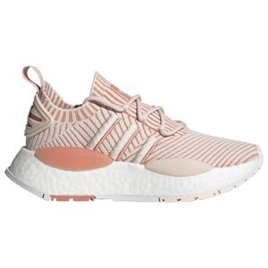 Women’s Adidas NMD_W1 pink and white striped sneakers size 8